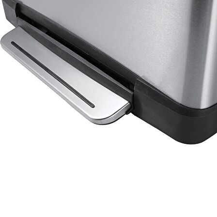 Primanova D-14679 Paslanmaz Çelik Çöp Kovası Pedallı 30 Lt. E-Cube
