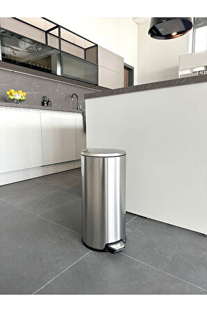 Primanova Cigo Pedallı Çelik Çöp Kovası 20 Lt Siyah M-E50-30-06