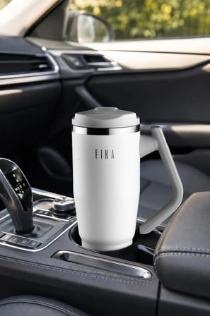 Fika Lumi Döner Kulplu Termos Beyaz 950 Ml