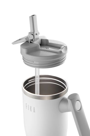 Fika Lumi Döner Kulplu Termos Beyaz 950 Ml