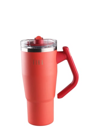 Fika Lumi Döner Kulplu Termos Kırmızı 950 Ml