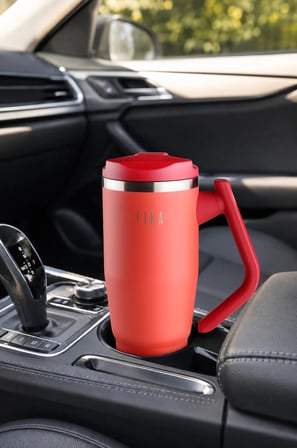 Fika Lumi Döner Kulplu Termos Kırmızı 950 Ml