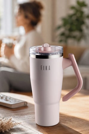 Fika Lumi Döner Kulplu Termos Pudra 1200 Ml