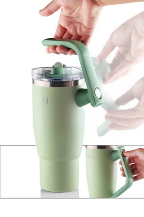 Fika Lumi Döner Kulplu Termos Mint Yeşili 1200 Ml