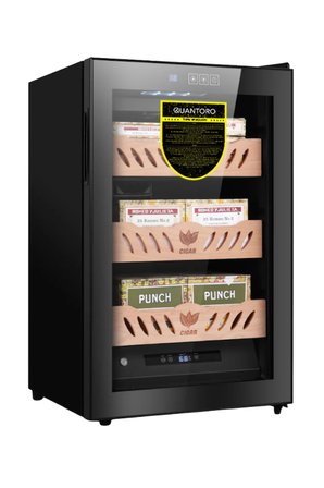 Quantoro QCC-44 Elektronik Nemlendirme & Soğutmalı Siyah Puro Dolabı - QTR-009