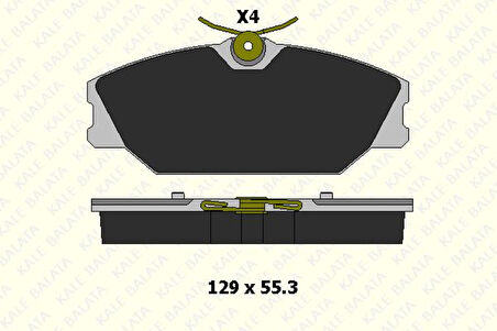 Renault On Fren Balatası Laguna Safrane Scenic Megane 1,6 / 1,4 16v - Kale B 23172 183 24 Ans