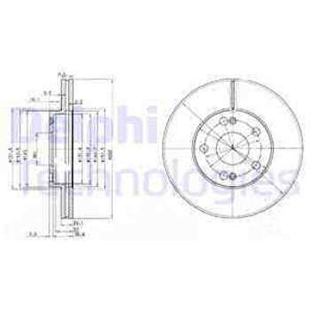 Renault On Fren Aynası (diski) Havalı Laguna I Safrane 2,0 / 2,2 5 Bijon - Delphi Bg2695
