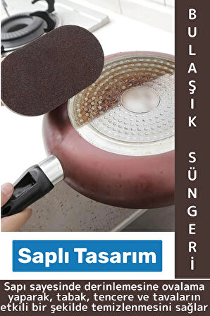 Ergonomik Mutfak Tencere Tava Zorlu Kirleri Sökücü Banyo Fayans Temizleyici Saplı Bulaşık Süngeri