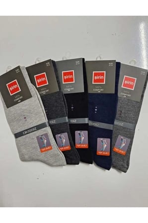 Erkek Comfort Ayağı Sıkmayan Ter Emici Dikişsiz Çorap / 12 Adet
