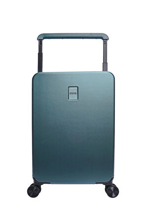 GROUND İthal Unısex Çizgili Trolley Orta Boy Valiz - Yeşil