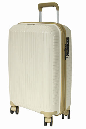 Ground 10728 PP Carmilla  Orta  Boy Valiz Kemik - Şampanya