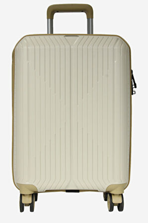 Ground 10728 PP Carmilla  Orta  Boy Valiz Kemik - Şampanya