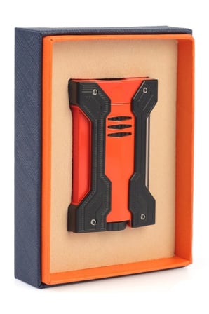 Conquistador Çift Torch Turuncu Siyah Defi Extreme Dizayn Metal Puro Çakmağı CNQ-026