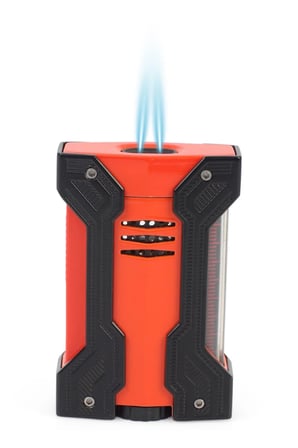 Conquistador Çift Torch Turuncu Siyah Defi Extreme Dizayn Metal Puro Çakmağı CNQ-026
