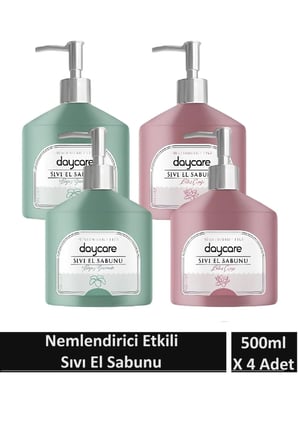 Nemlendirici etkili sıvı sabun lotus çiçeği ve beyaz yasemin kokulu 500 ML x 4 Adet