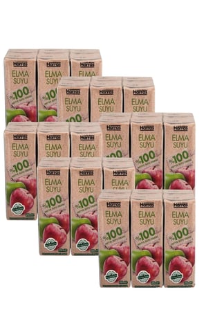 Elma Suyu %100 Meyve Suyu Oranı Şeker İlavesiz 36 Adet X 200 ml