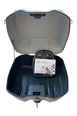 BİKE SKY Tien 44 Litre Motosiklet Çantası - Gri - OTOMATİK KİLİT