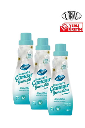 ÇAMAŞIR YUMUŞATICISI ÇİÇEĞİM 1500 ML X3 ADET SENSİTİVE