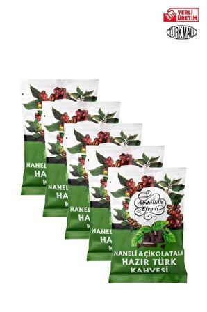 Hazır Türk Kahvesi Aromalı 100 gr 5 Adet Naneli & Çikolatalı