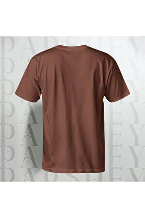 Erkek - Kadın Unisex Parshey Baskılı Yarım Kollu Bisiklet Yaka %100 Pamuk Oversize T-shirt