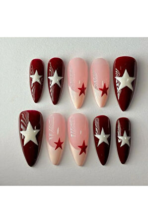 12'li Hazır Takma Tırnak Yanında Bant Yapıştırıcı ile Birlikte