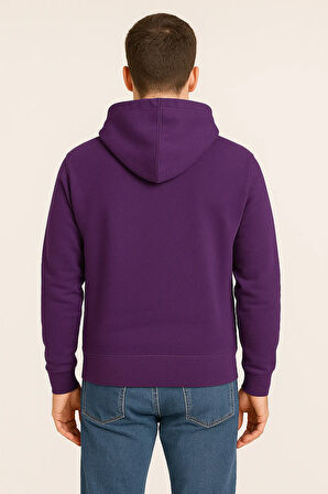 Erkek - Kadın Basic Kapüşonlu Sweatshirt - Oversize Rahat Kalıp Hoodie