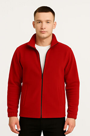 Erkek - Kadın Kalın Kışlık Tam Fermuarlı Regular Fit Polar Ceket