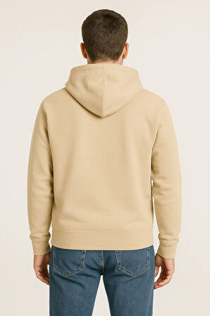 Erkek - Kadın Basic Kapüşonlu Sweatshirt - Oversize Rahat Kalıp Hoodie