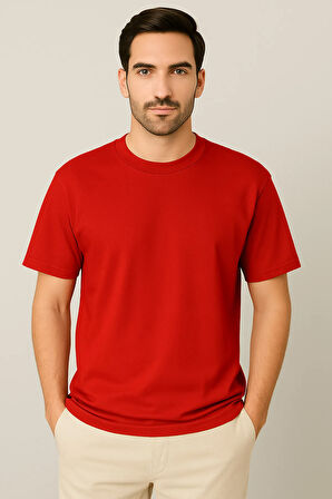 Oversize Unisex Yarım Kollu Bisiklet Yaka %100 Pamuk Baskısız T-shirt