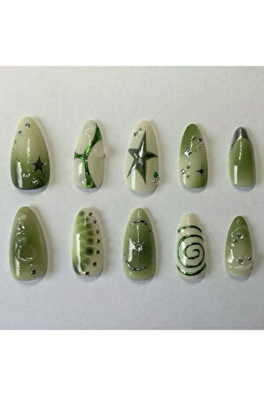 12'li Hazır Takma Tırnak (Yanında Bant Yapıştırıcı ile Birlikte)