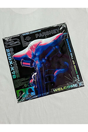 Erkek - Kadın %100 Pamuk Summer Paradise Desenli Baskılı Yarım Kollu Bisiklet Yaka T-Shirt