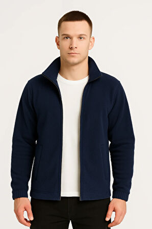 Erkek - Kadın Kalın Kışlık Tam Fermuarlı Regular Fit Polar Ceket