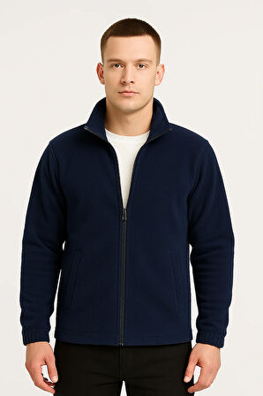 Erkek - Kadın Kalın Kışlık Tam Fermuarlı Regular Fit Polar Ceket