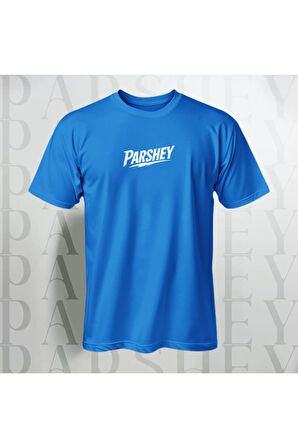 Erkek - Kadın Unisex Parshey Baskılı Yarım Kollu Bisiklet Yaka %100 Pamuk Oversize T-shirt