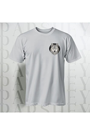 Kurt Desenli Unisex Yarım Kollu Bisiklet Yaka %100 Pamuk Oversize T-shirt