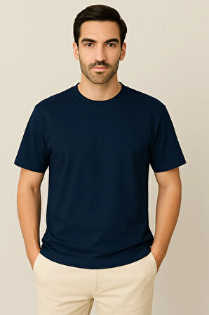 Oversize Unisex Yarım Kollu Bisiklet Yaka %100 Pamuk Baskısız T-shirt