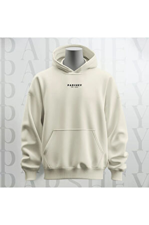 Uyumayan Şehir New York Baskılı Kapüşonlu Oversize Sweatshirt Hoodie Kalın Kumaş 3 İplik Şardonlu