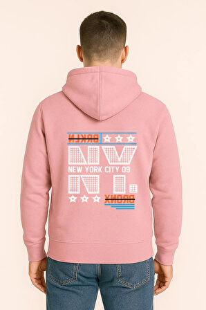 NYC Bronx Baskılı Oversize Hoodie – Unisex Kapüşonlu Sweatshirt