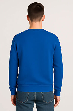Kadın - Erkek Sweatshirt – Bisiklet Yaka Basic Uzun Kollu Rahat Fit