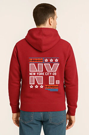 NYC Bronx Baskılı Oversize Hoodie – Unisex Kapüşonlu Sweatshirt