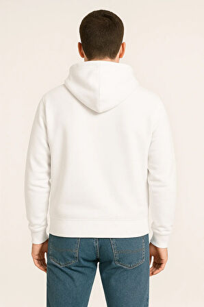 Erkek - Kadın Basic Kapüşonlu Sweatshirt - Oversize Rahat Kalıp Hoodie