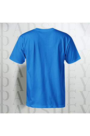 Erkek - Kadın Oversize Parshey Baskılı T-Shirt Yarım Kollu Bisiklet Yaka %100 Pamuk