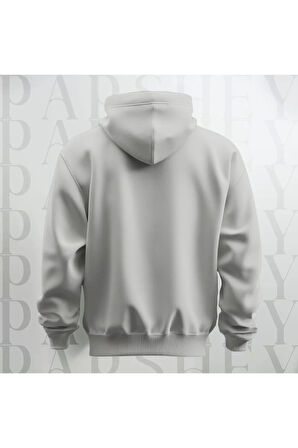 Stay Groovy Kalp Şekilli Baskılı Kapüşonlu Oversize Sweatshirt Hoodie Kalın Kumaş 3 İplik Şardonlu