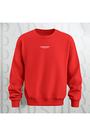 Love Your Self Sırt Baskılı Kalın Kumaş 3 İplik Şardonlu Oversize Bisiklet Yaka Sweatshirt