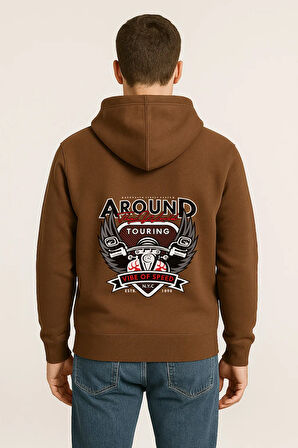 Around The World Touring Baskılı Oversize Hoodie – Vibe of Speed Unisex Kapüşonlu Sweatshirt