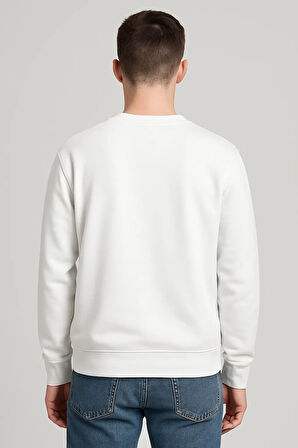 Kadın - Erkek Sweatshirt – Bisiklet Yaka Basic Uzun Kollu Rahat Fit