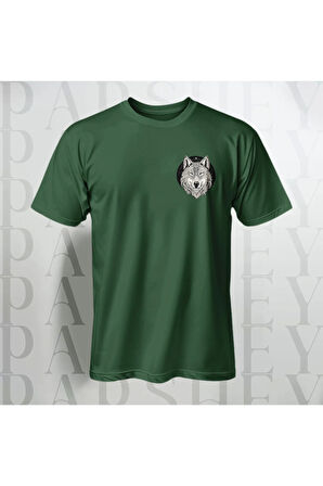 Kurt Desenli Unisex Yarım Kollu Bisiklet Yaka %100 Pamuk Oversize T-shirt