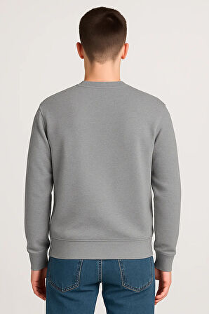 Kadın - Erkek Sweatshirt – Bisiklet Yaka Basic Uzun Kollu Rahat Fit