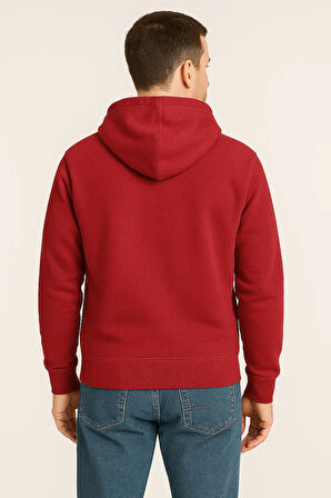 Erkek - Kadın Basic Kapüşonlu Sweatshirt - Oversize Rahat Kalıp Hoodie