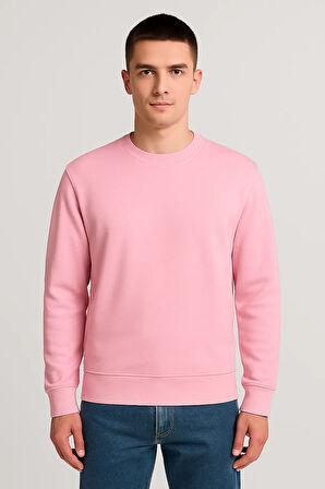 Kadın - Erkek Sweatshirt – Bisiklet Yaka Basic Uzun Kollu Rahat Fit